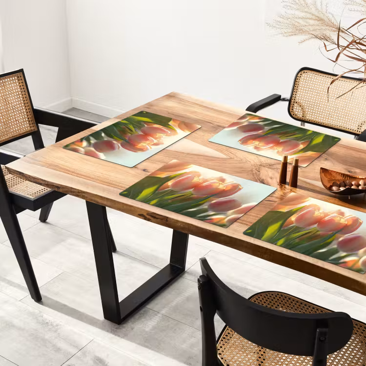 Sets de table en vinyle - Tulipes - Rose - Sunbeams — 4