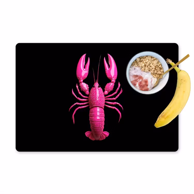 Sets de table en vinyle - Cancer - Rose vif - Points - Accrocheur — 1