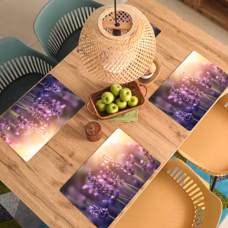 Sets de table en vinyle - Fleurs de lavande - Pourpre - Soleil — 3