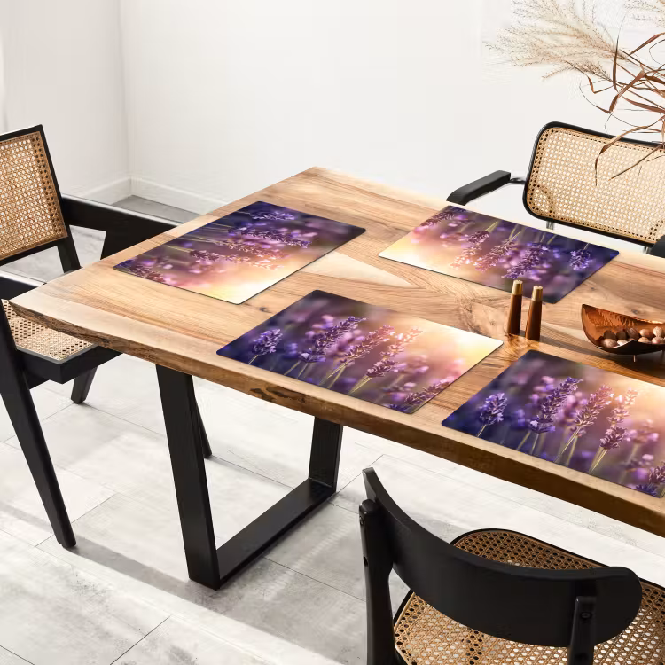 Sets de table en vinyle - Fleurs de lavande - Pourpre - Soleil — 4