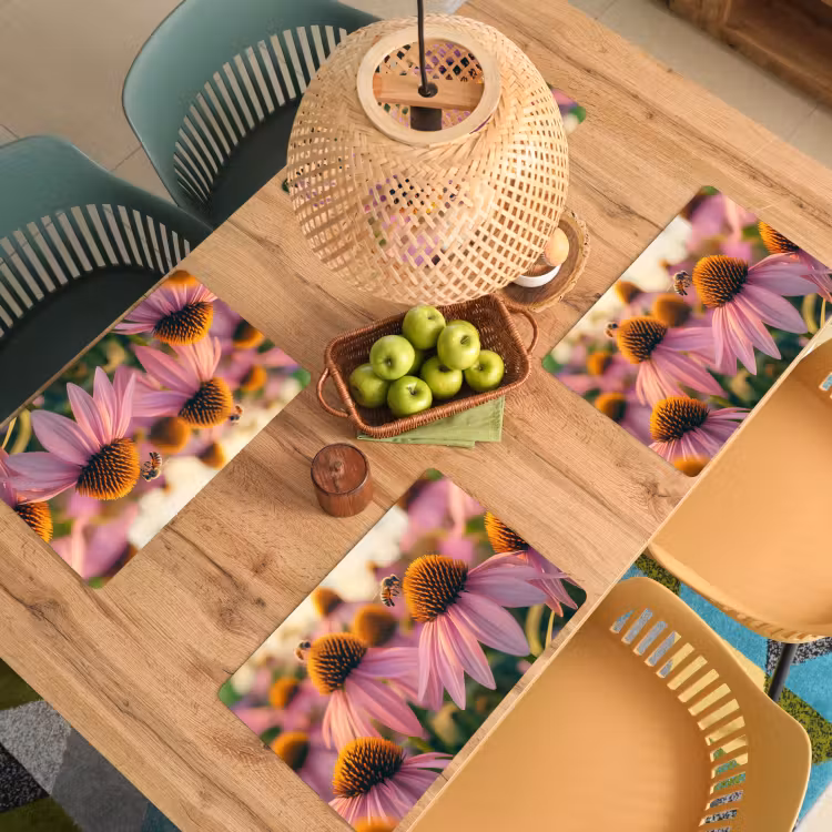 Sets de table en vinyle - Fleurs - Pourpre - Abeilles — 3