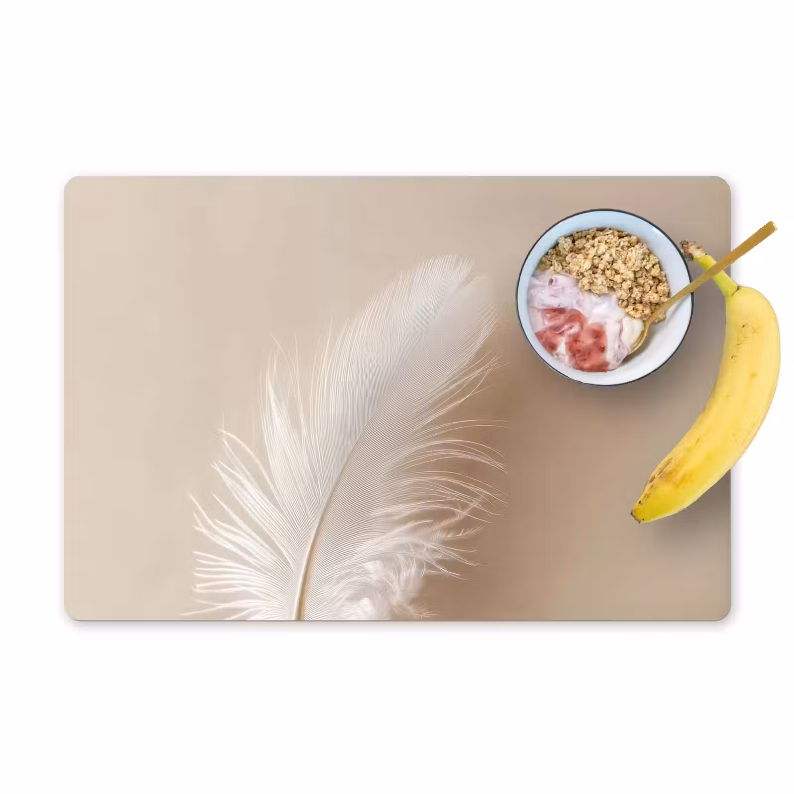 Sets de table en vinyle - Plume - Minimaliste - Rose — 1