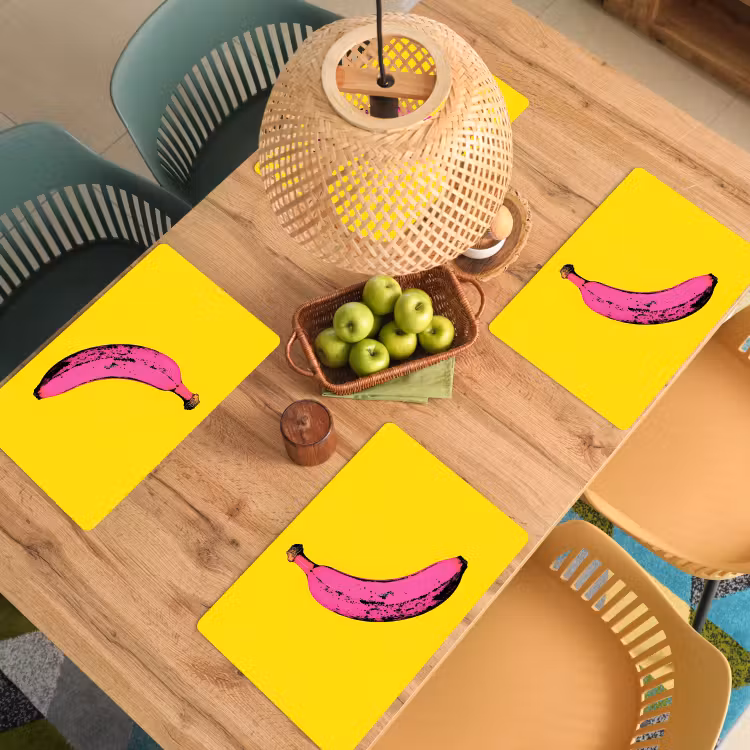 Sets de table en vinyle - Banana - Graphique - Jaune — 3