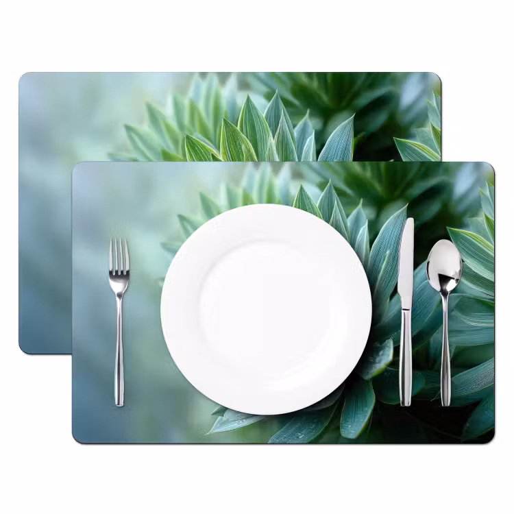 Sets de table en vinyle - Feuille - Plante - Vert - Texture — 2