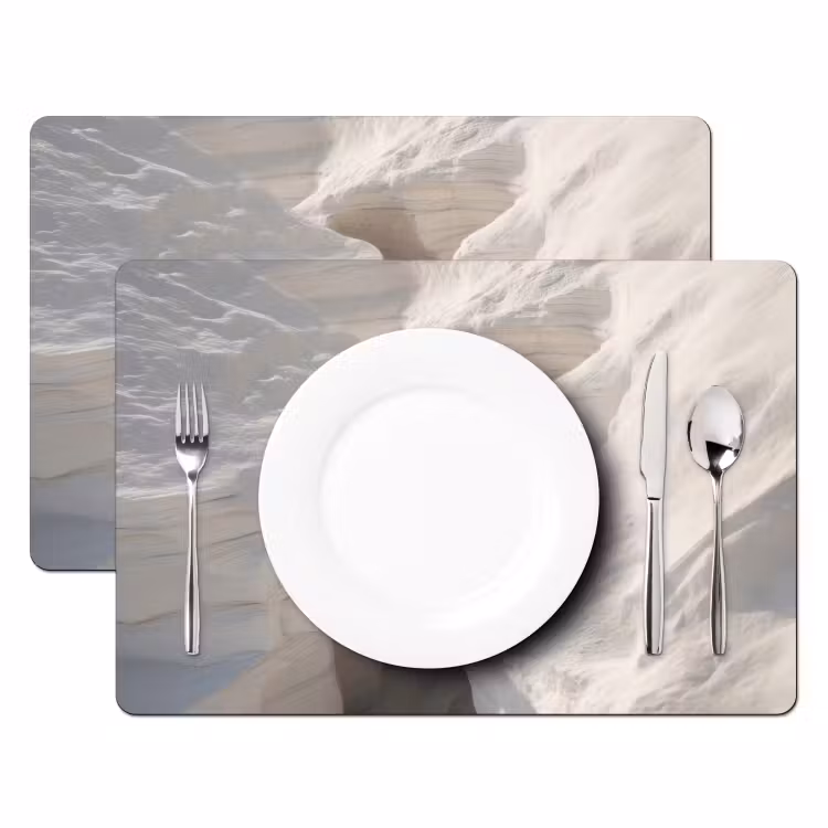 Sets de table en vinyle - Gorge - Blanc - Neige — 2