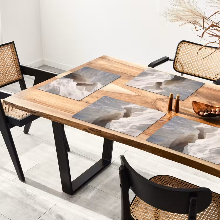 Sets de table en vinyle - Gorge - Blanc - Neige — 4