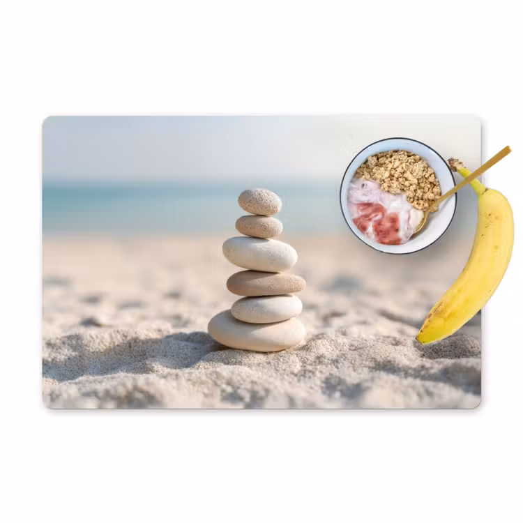Sets de table en vinyle - Pierres - Pile - Sable - Mer — 1