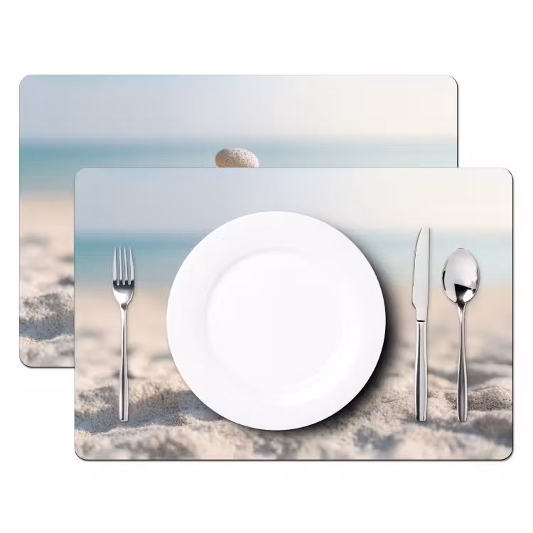 Sets de table en vinyle - Pierres - Pile - Sable - Mer — 2