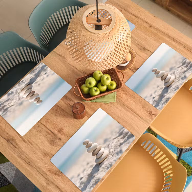 Sets de table en vinyle - Pierres - Pile - Sable - Mer — 3