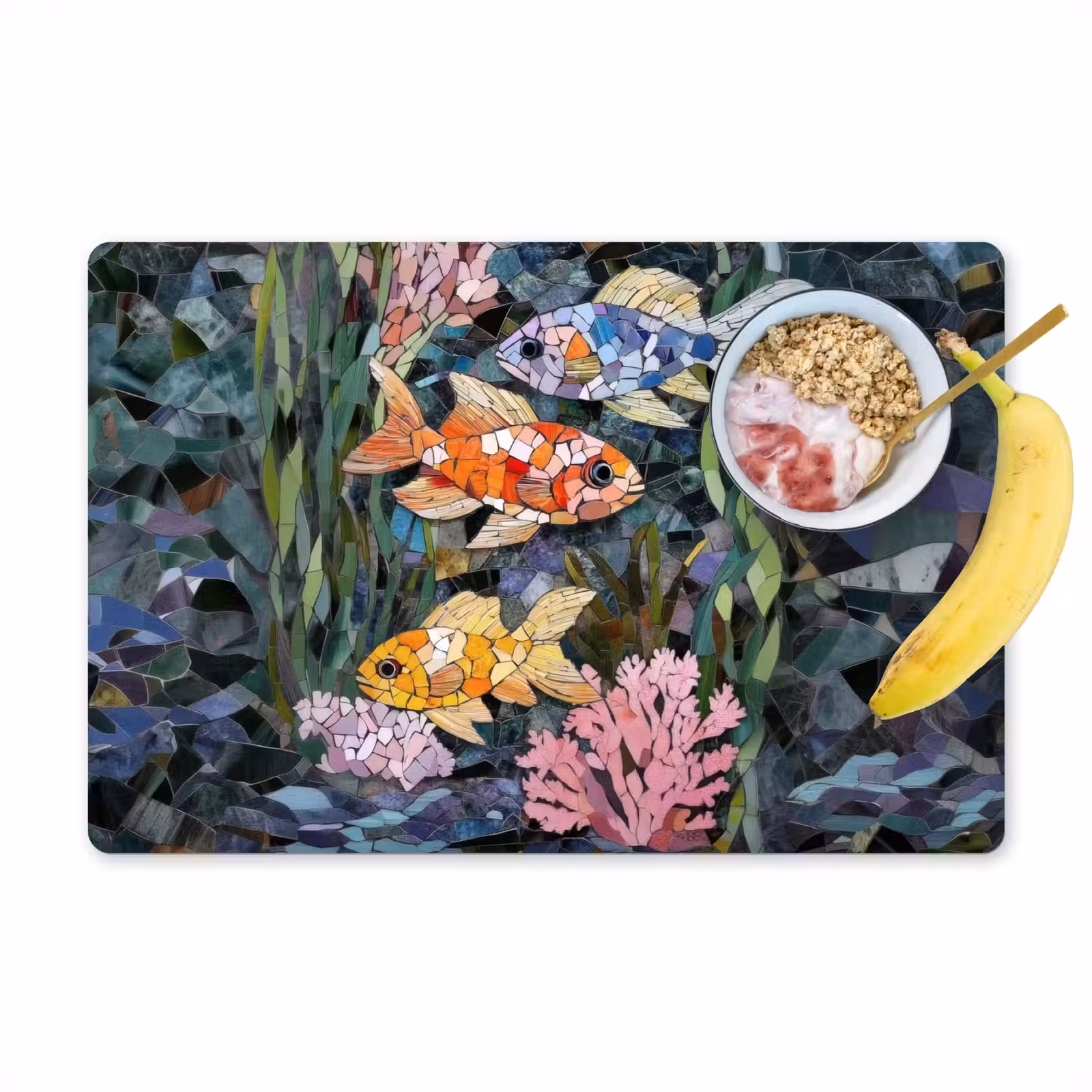 Sets de table en vinyle - Poisson - Corail - Mer - Mosaïque — 1