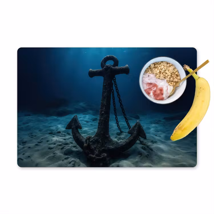 Sets de table en vinyle - Ancre - Fer - Fonds marins - Sable — 1