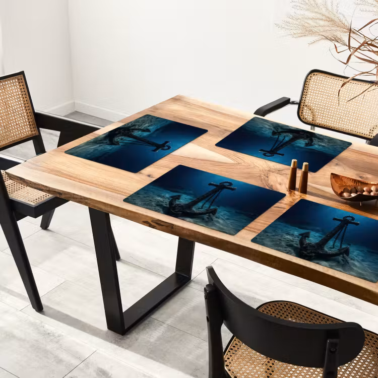 Sets de table en vinyle - Ancre - Fer - Fonds marins - Sable — 4