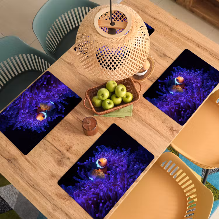 Sets de table en vinyle - Corail - Poisson - Orange - Mer — 3