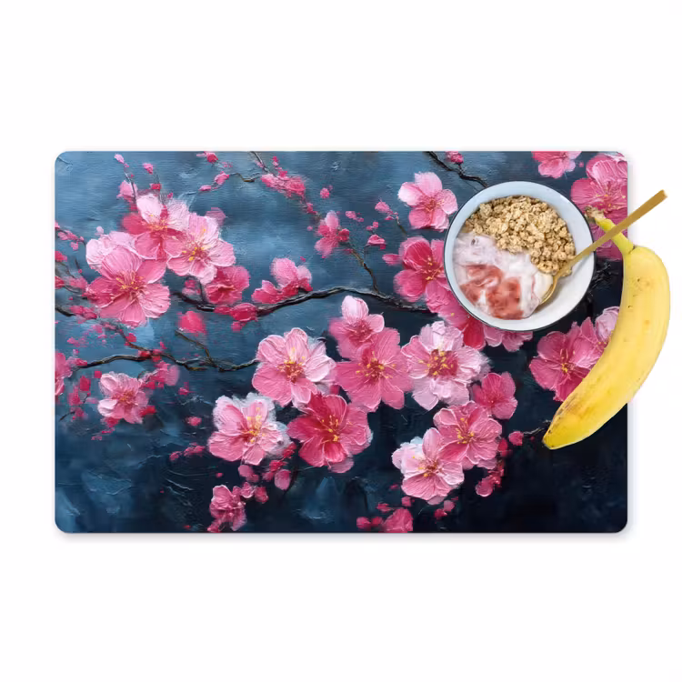 Sets de table en vinyle - Fleur - Blossoms - Rose - Abstrait — 1