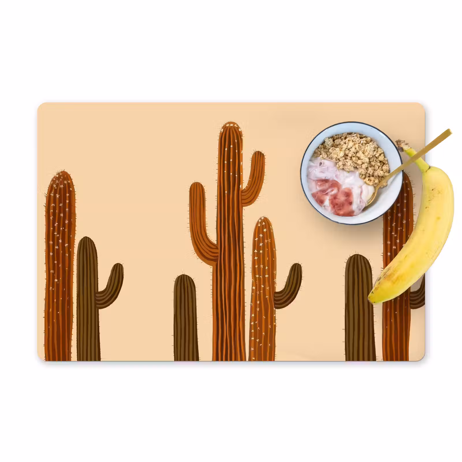 Sets de table en vinyle - Cactus - Désert - Sable - Marron — 1