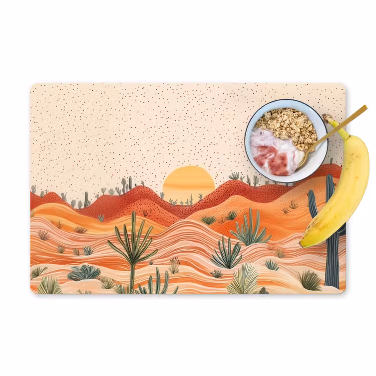 Sets de table en vinyle - Paysage - Collines - Coucher de soleil — 1