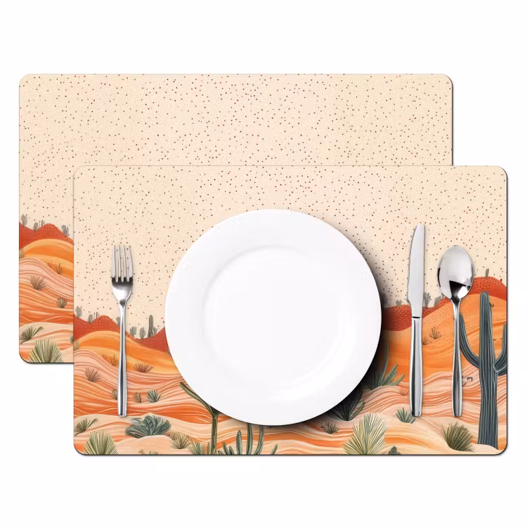 Sets de table en vinyle - Paysage - Collines - Coucher de soleil — 2