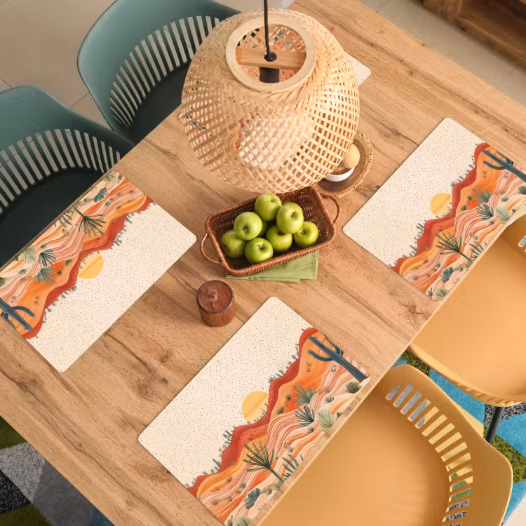 Sets de table en vinyle - Paysage - Collines - Coucher de soleil — 3