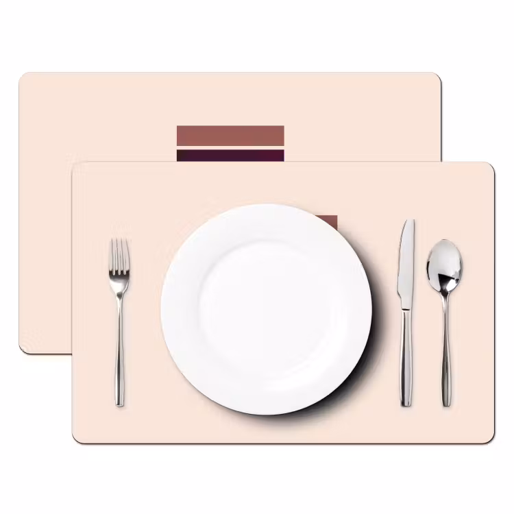 Sets de table en vinyle - Sablier - Symétrique - Rouge - Violet — 2