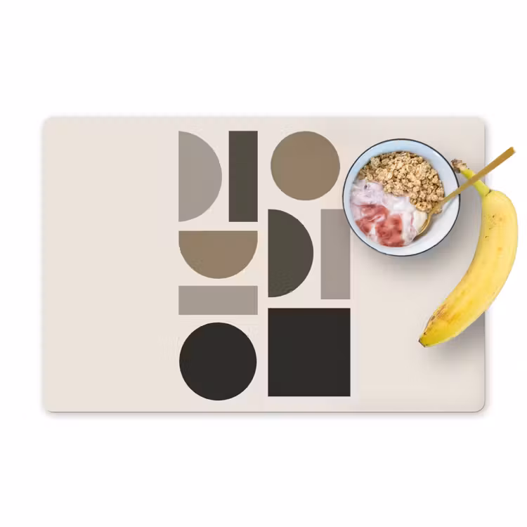 Sets de table en vinyle - Tons naturels - Graphique - Composition verticale — 1