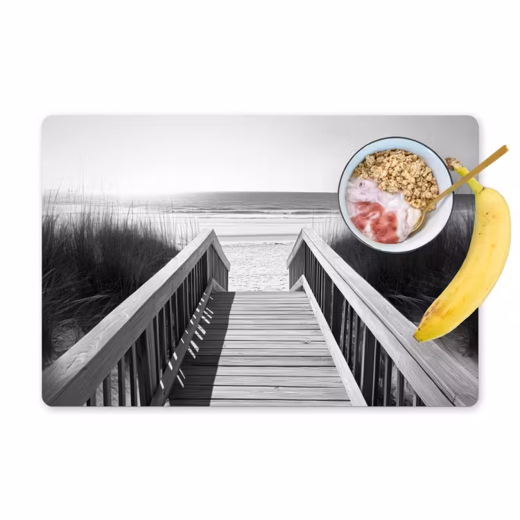 Sets de table en vinyle - Passerelle - Bois - Plage - Mer — 1
