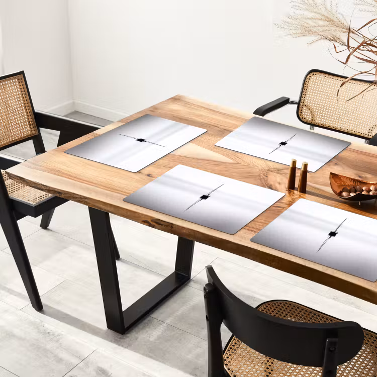 Sets de table en vinyle - Voilier - Noir - Eau - Silhouette — 4