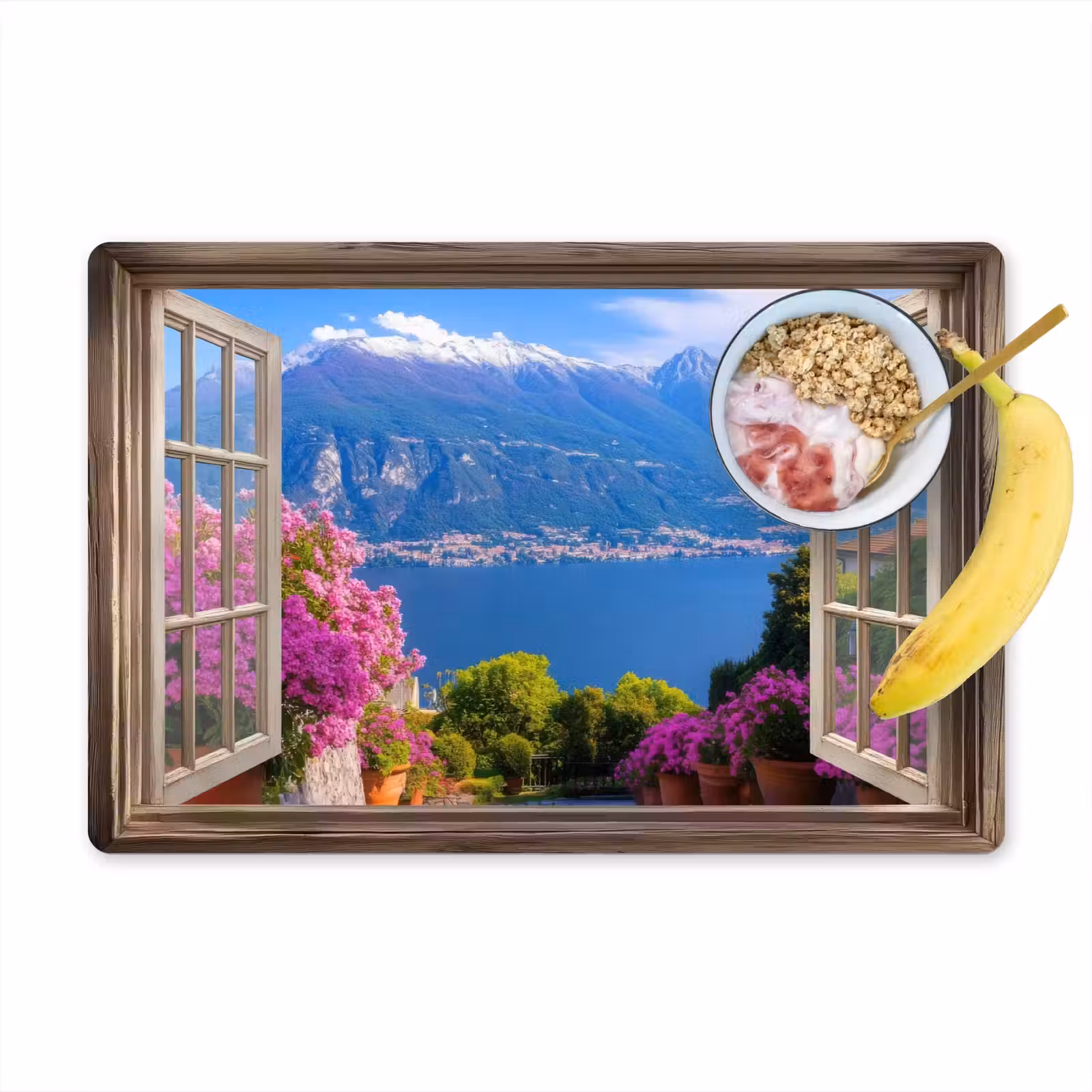 Sets de table en vinyle - Vue d'ensemble - Montagne - Paysage - Vues - Lac — 1