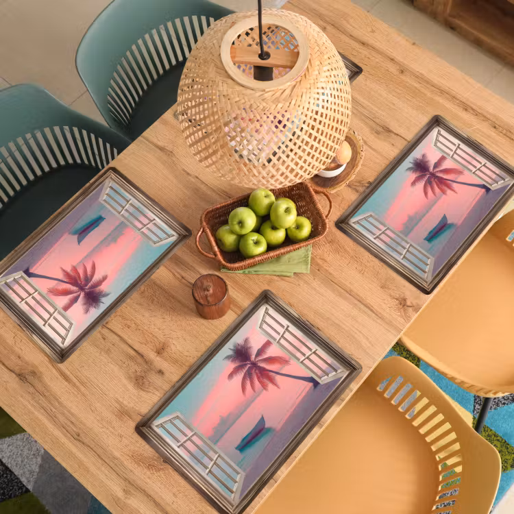 Sets de table en vinyle - Aperçu - Plage - Palmier - Tropical — 3