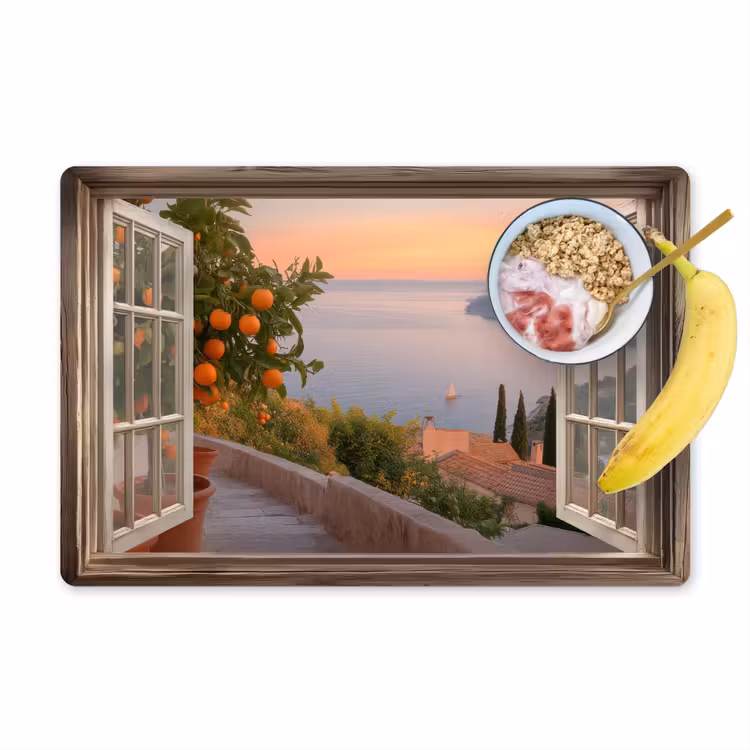 Sets de table en vinyle - Vue d'ensemble - Vues - Lac - Paysage — 1
