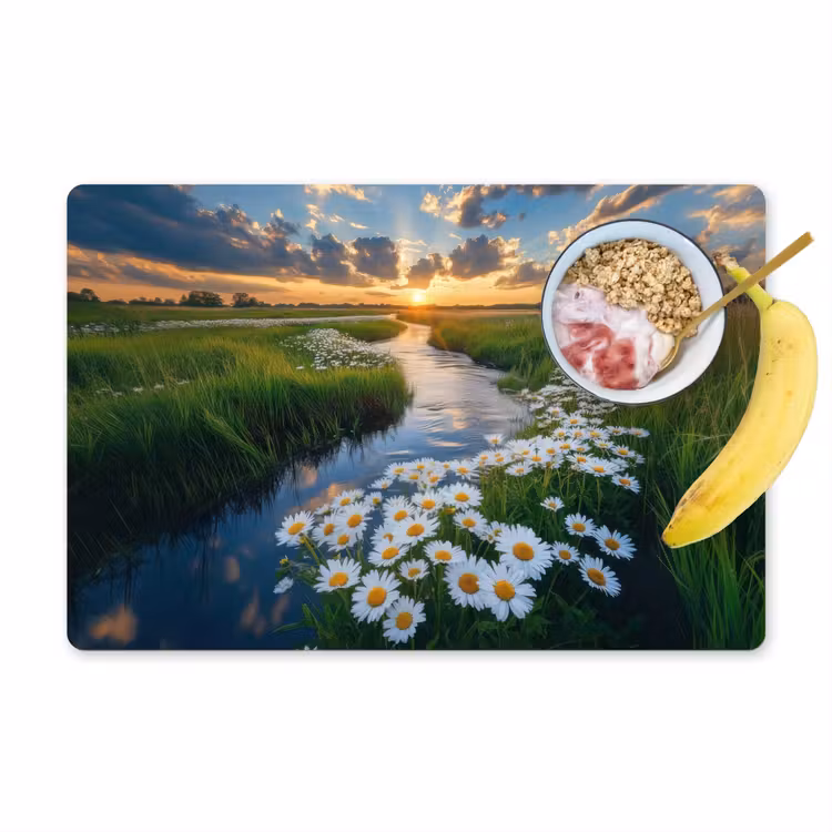 Sets de table en vinyle - Ruisseau - Paysage - Marguerite — 1