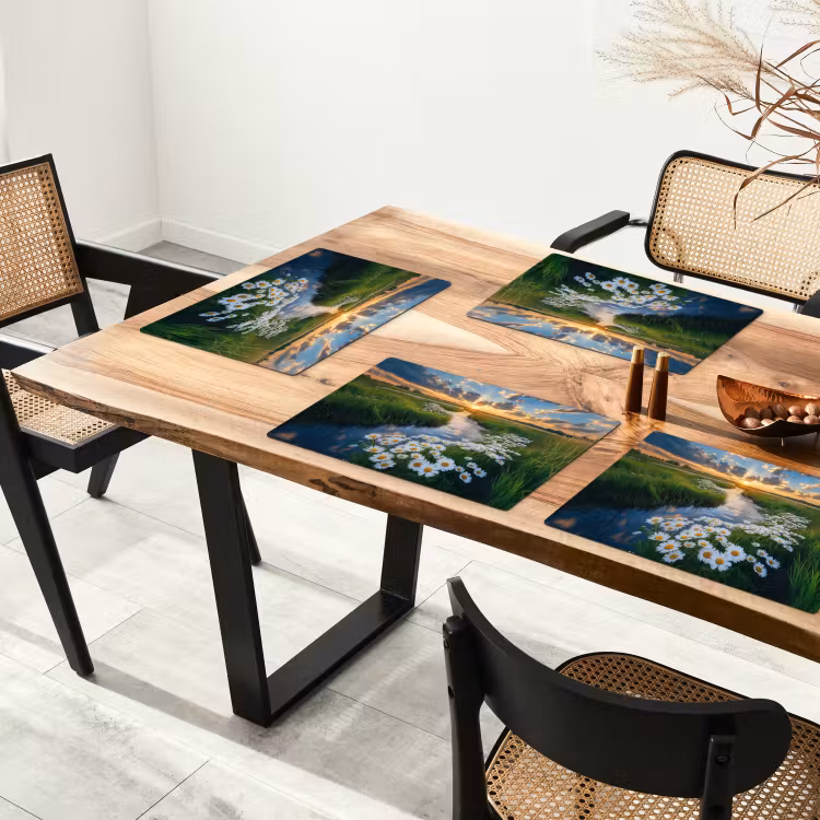 Sets de table en vinyle - Ruisseau - Paysage - Marguerite — 4