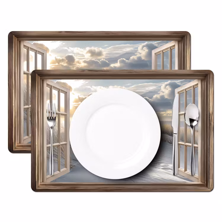 Sets de table en vinyle - vista - Plage - Dunes - Mer - Nature — 2