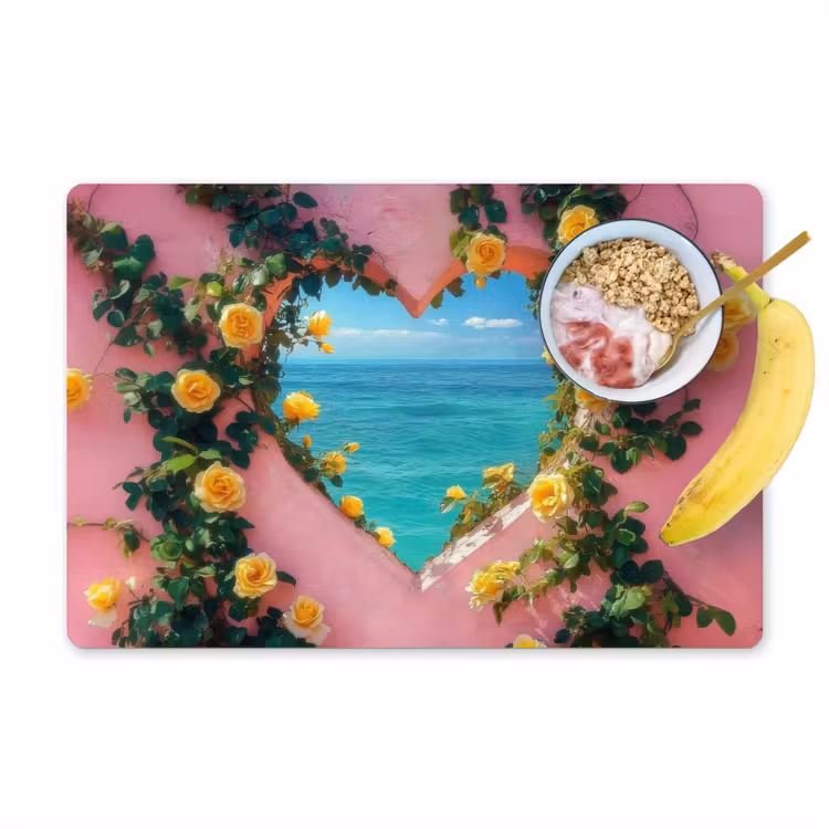 Sets de table en vinyle - Coeur - Mer - Mur — 1