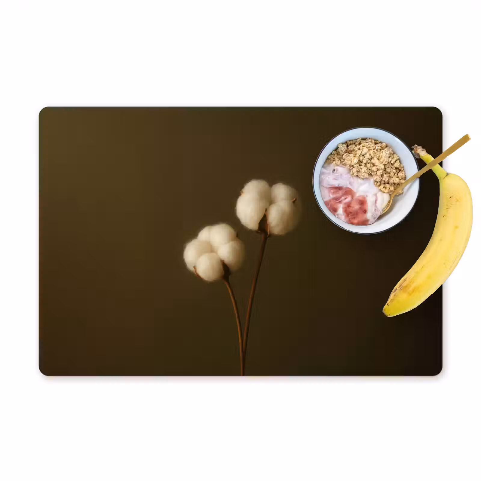 Sets de table en vinyle - Branches - Coton - Blanc - Sphères — 1