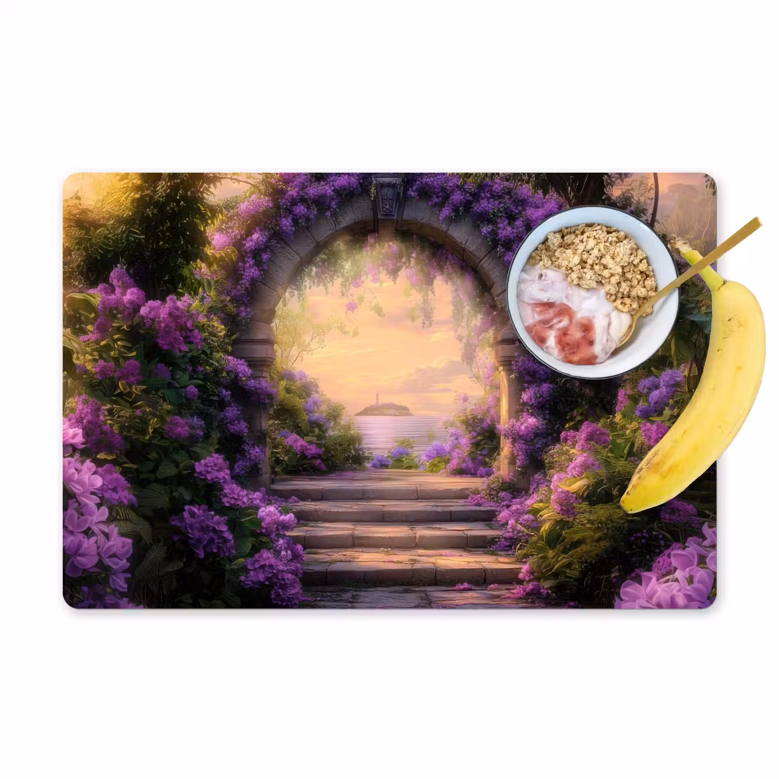 Sets de table en vinyle - Portail - Mauve - Fleurs — 1
