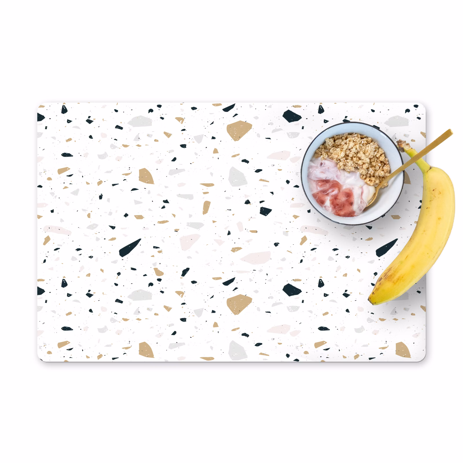 Sets de table en vinyle - Terrazzo - Motif - Blanc - Neutre — 1