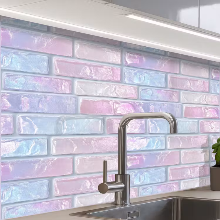 Crédence cuisine - Rose - Pearl - Gloss - Wall — 1