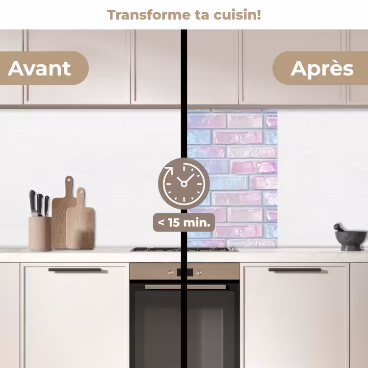 Crédence cuisine - Rose - Pearl - Gloss - Wall — 2
