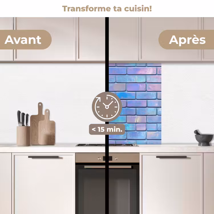 Crédence cuisine - Violet - Bleu - Mur — 2