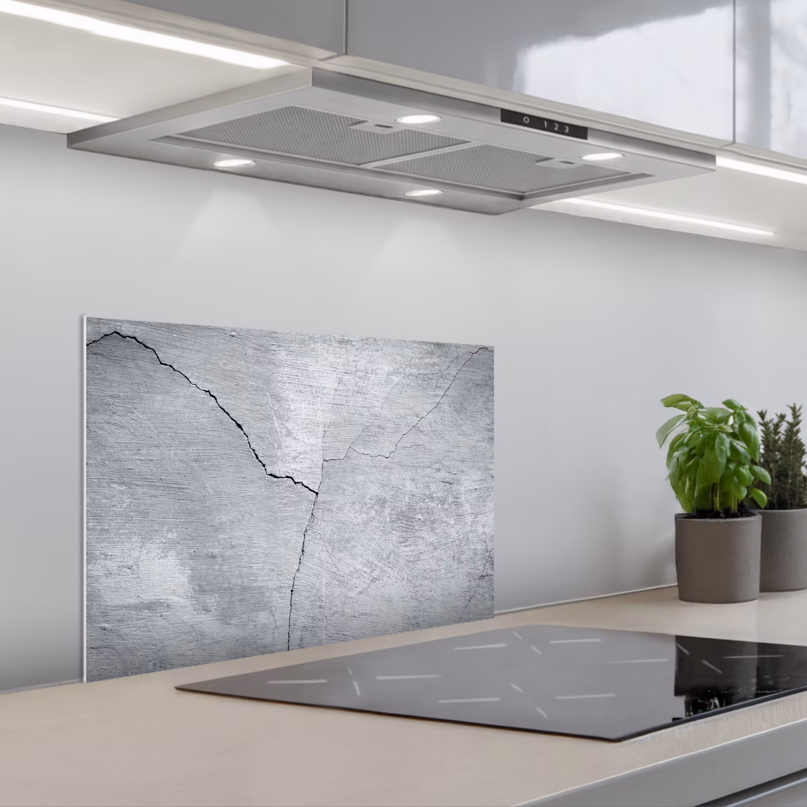 Fond de hotte - Béton - Déchirure - Gris — 1