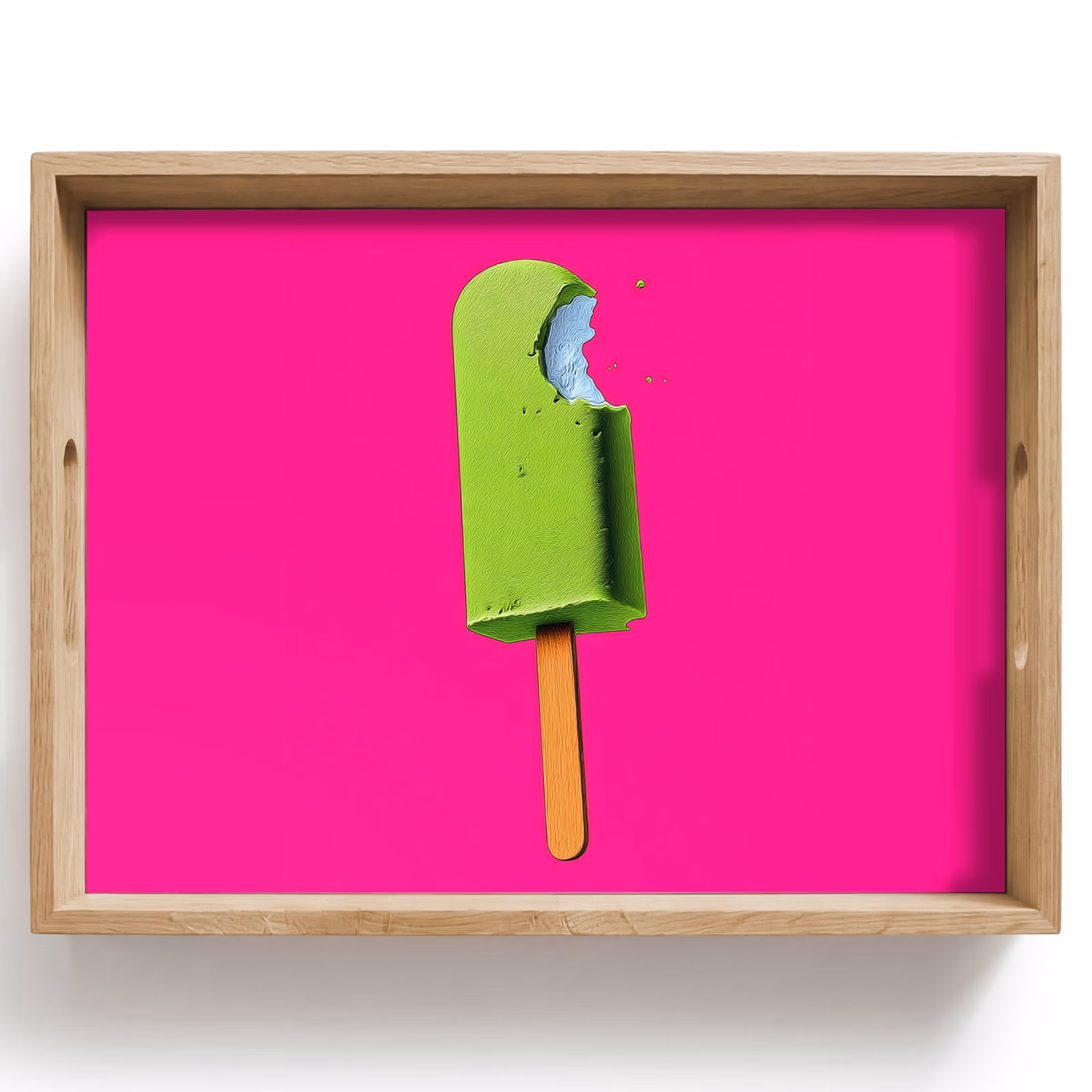 Plateau - Glace - Bâton - Minimaliste - Vert — 1