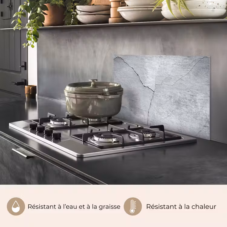 Fond de hotte - Béton - Déchirure - Gris — 2