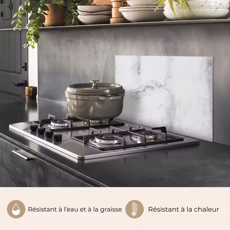 Fond de hotte - Béton - Gris - Blanc — 2
