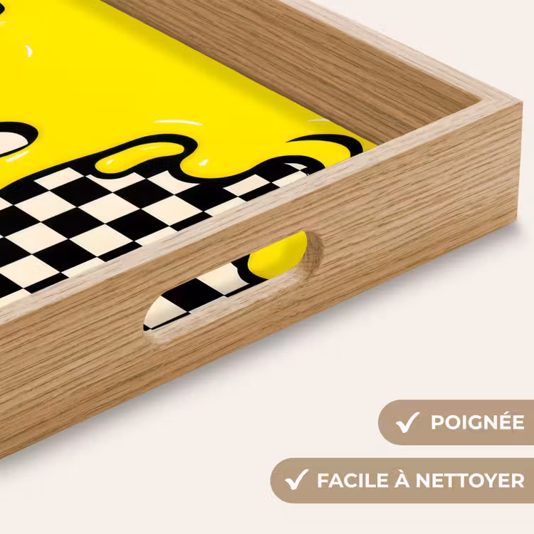 Plateau - Bloqué - Graphique - Liquide - Jaune — 8