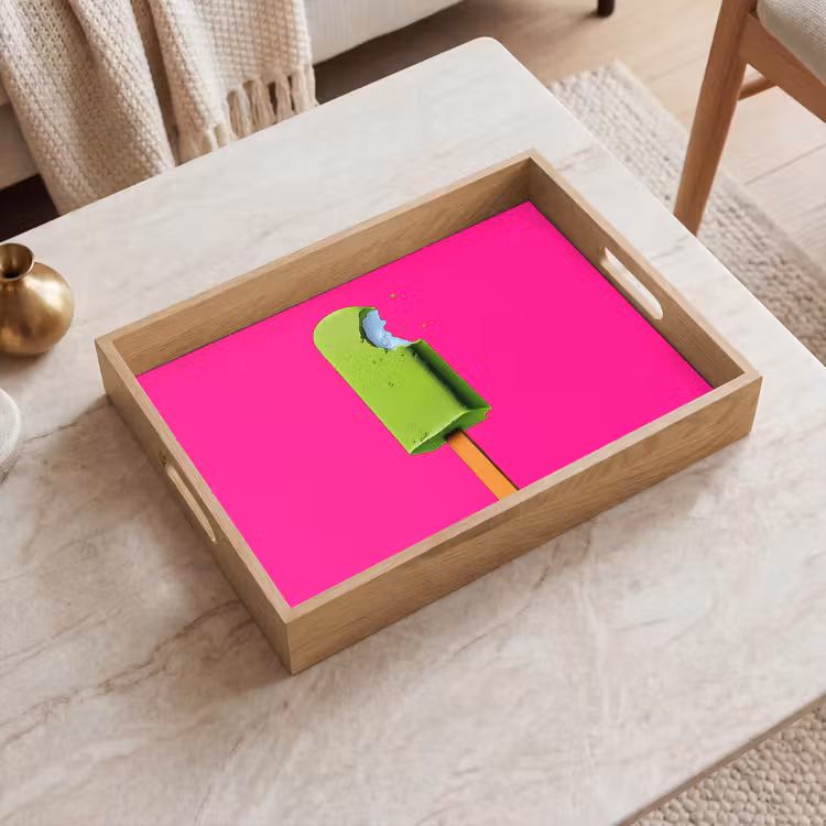 Plateau - Glace - Bâton - Minimaliste - Vert — 2