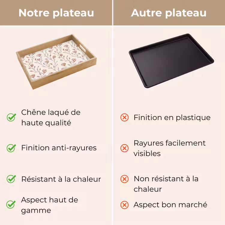 Plateau - Motif - Classique - Rose — 9