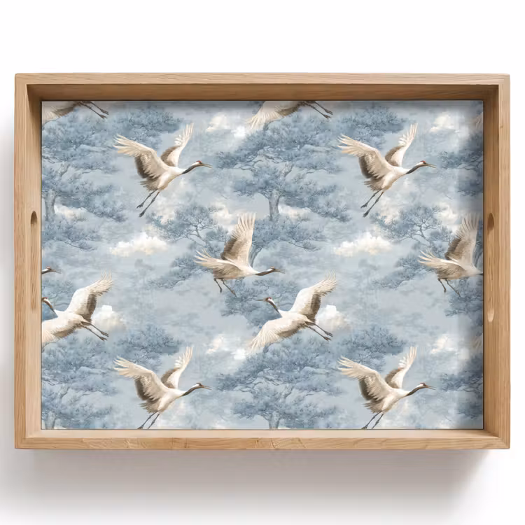 Plateau - Nuages - Grues - Bleu — 1