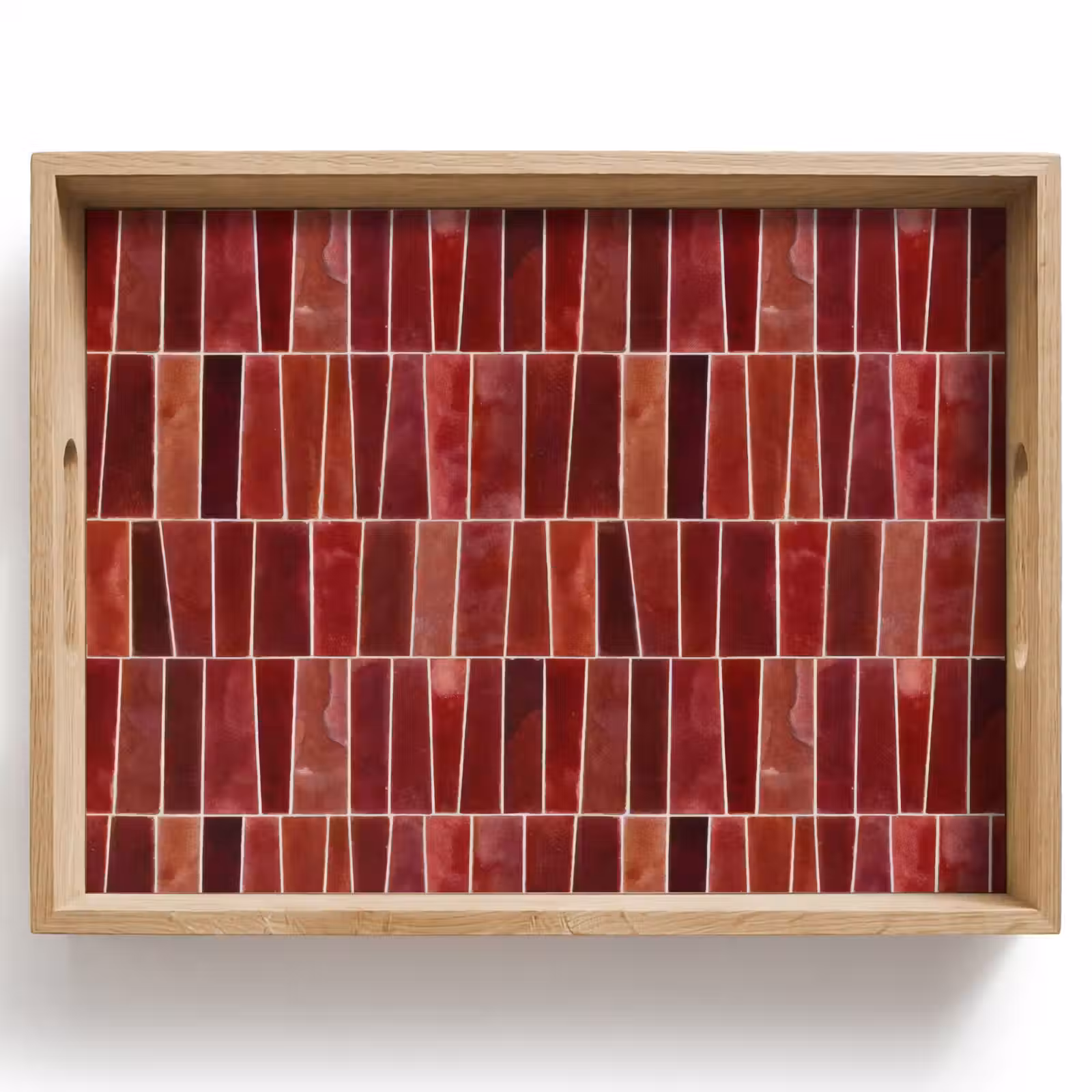 Plateau - Carrelage - Moderne - Texturé - Rouge foncé — 1