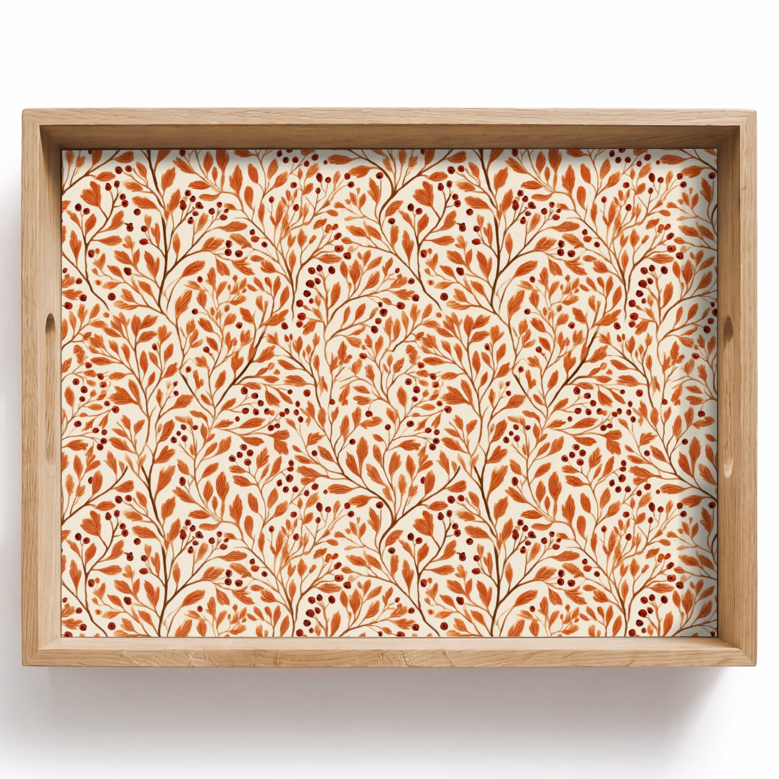 Plateau - Feuilles - Botanique - Terre cuite — 1