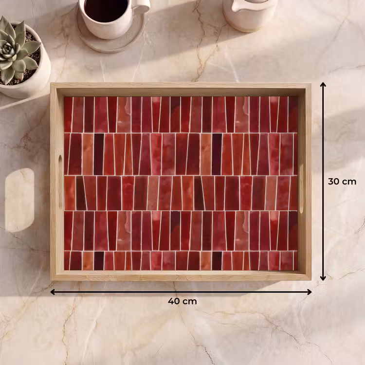 Plateau - Carrelage - Moderne - Texturé - Rouge foncé — 7